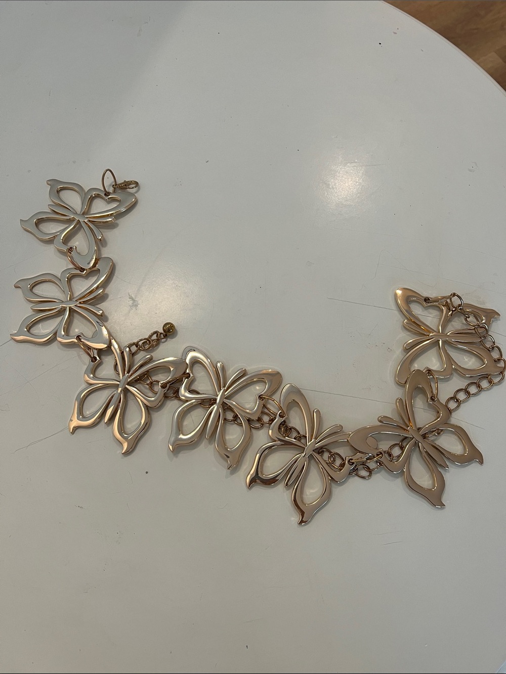 Gold Butterfly Link Belt - Women Accessories Belts